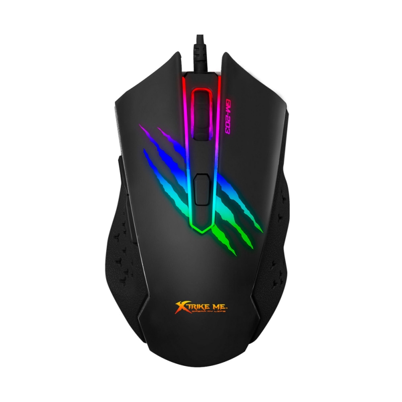 Mouse Gamer Retroiluminado 7 Colores BackLit GM203 Xtrike Recargas