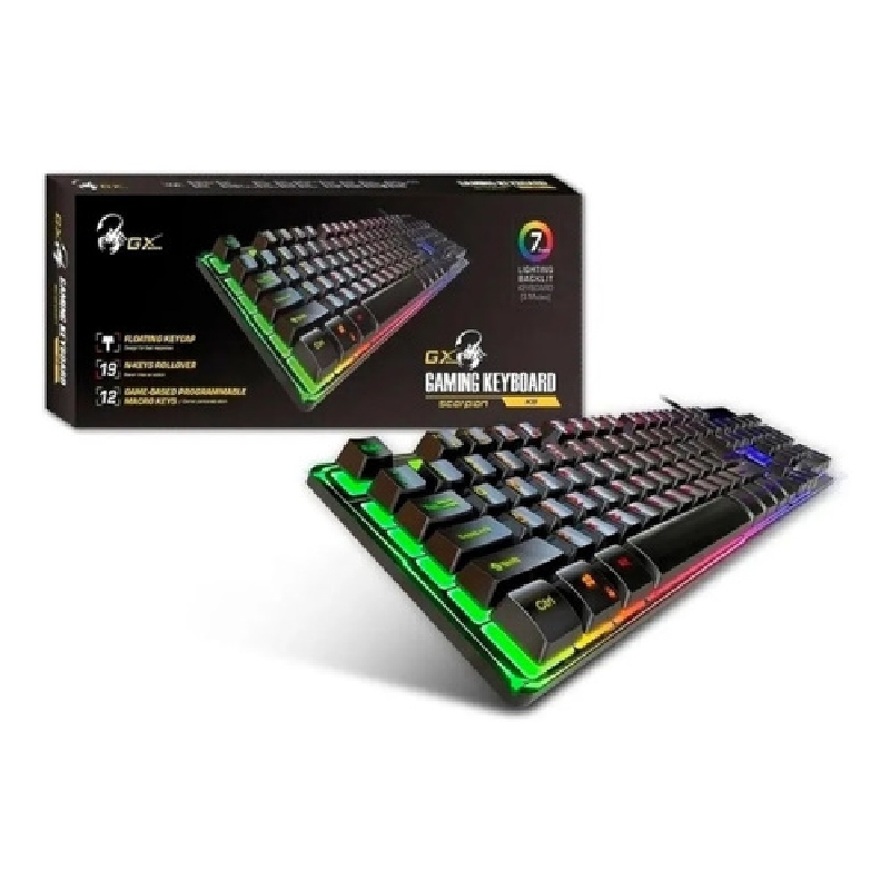 Teclado Gamer Alámbrico Genius Scorpion K220 RGB 7 Color