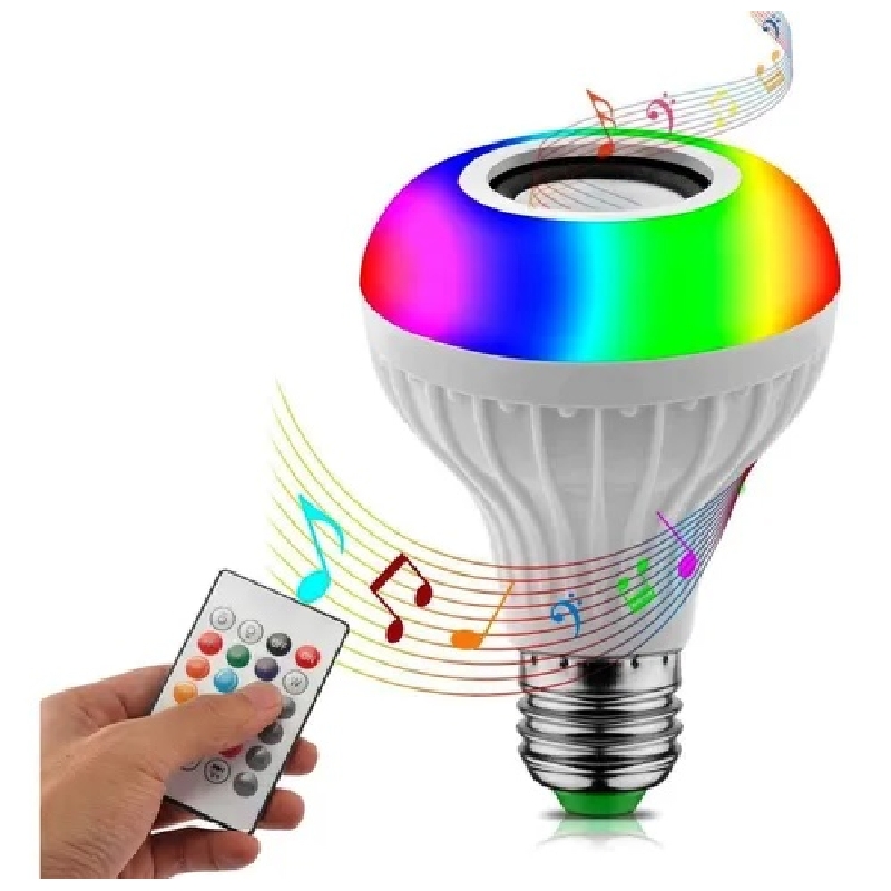 Altavoz Bluetooth Altavoz de la música de LED Bombilla con luz LED E27 -  China Lámpara LED de Bluetooth, música